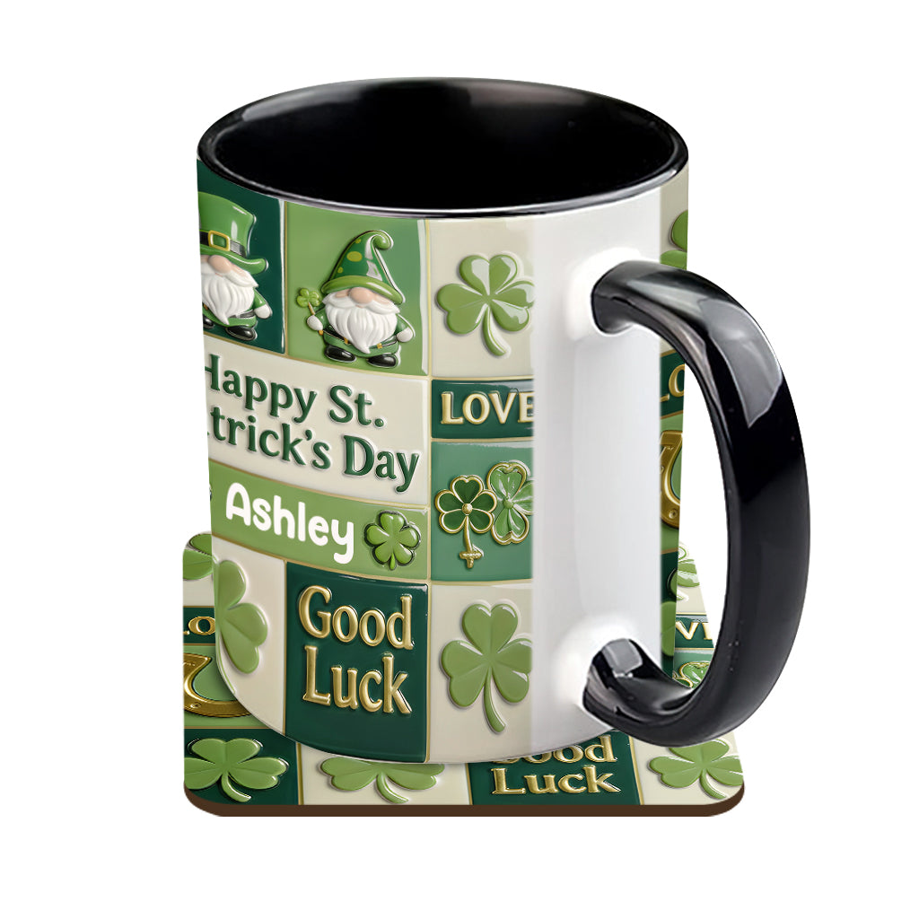 Happy St. Patrick's Day - Personalized Irish Accent Mug & Coaster