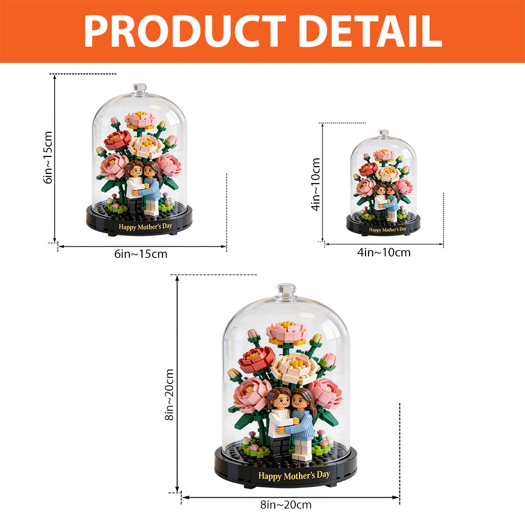 Flowers Bouquet For Mother, Grandmother - Personalized Mother Custom Shaped Acrylic Plaque