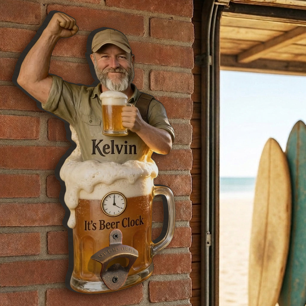 It's Beer Clock - Personalized Beer Wall Bottle Opener