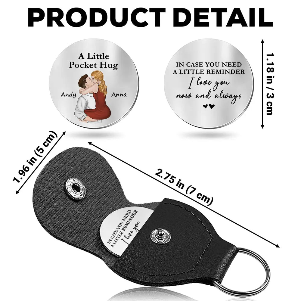 Pocket Hug Token Keychain – Romantic Gift-Ready Keepsake for Couples in Love