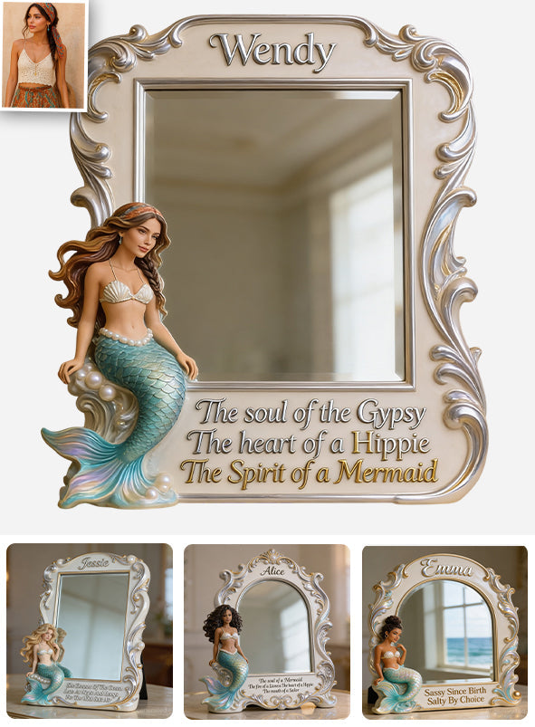 Be A Mermaid - Personalized Mermaid Desk Mirror