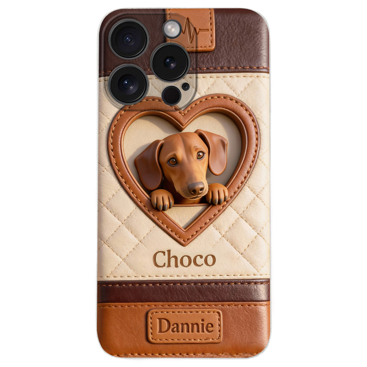 Custom From Any Photo - Personalized Dog Leather Phone Case