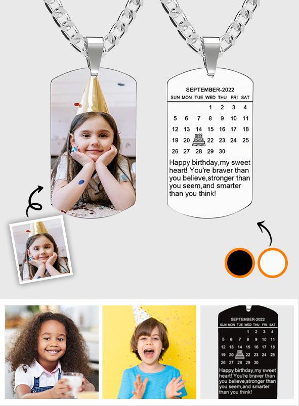 Happy Birthday - Personalized Photo Necklace