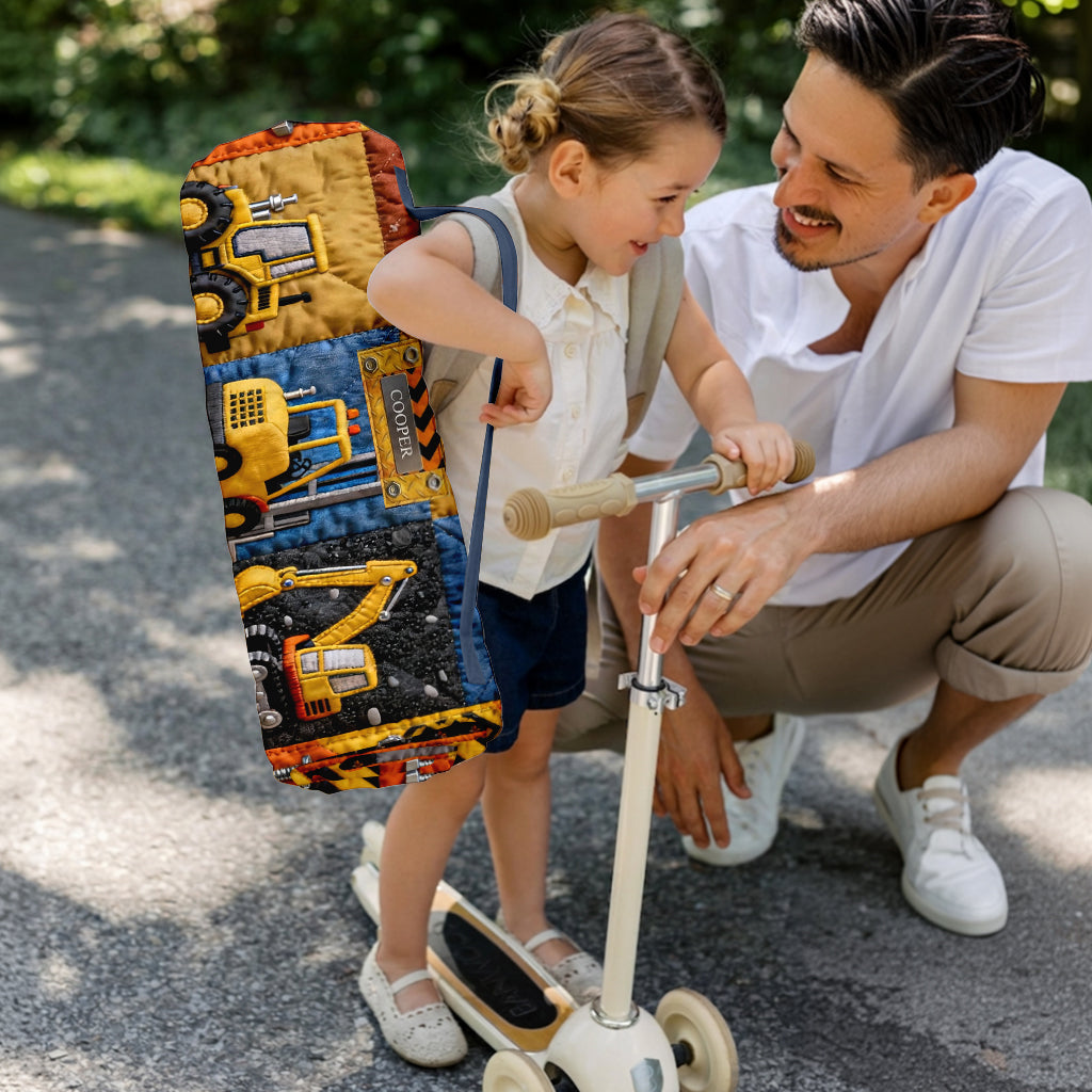 Construction Machine - Personalized Kid Nap Mat