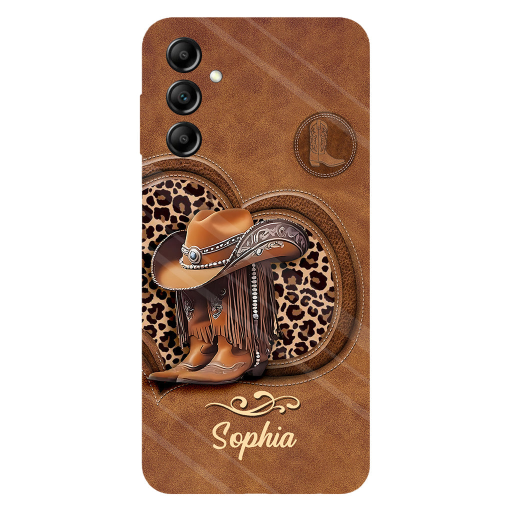 Cowgirl Boots - Personalized Cowgirl Full Print Phone Case