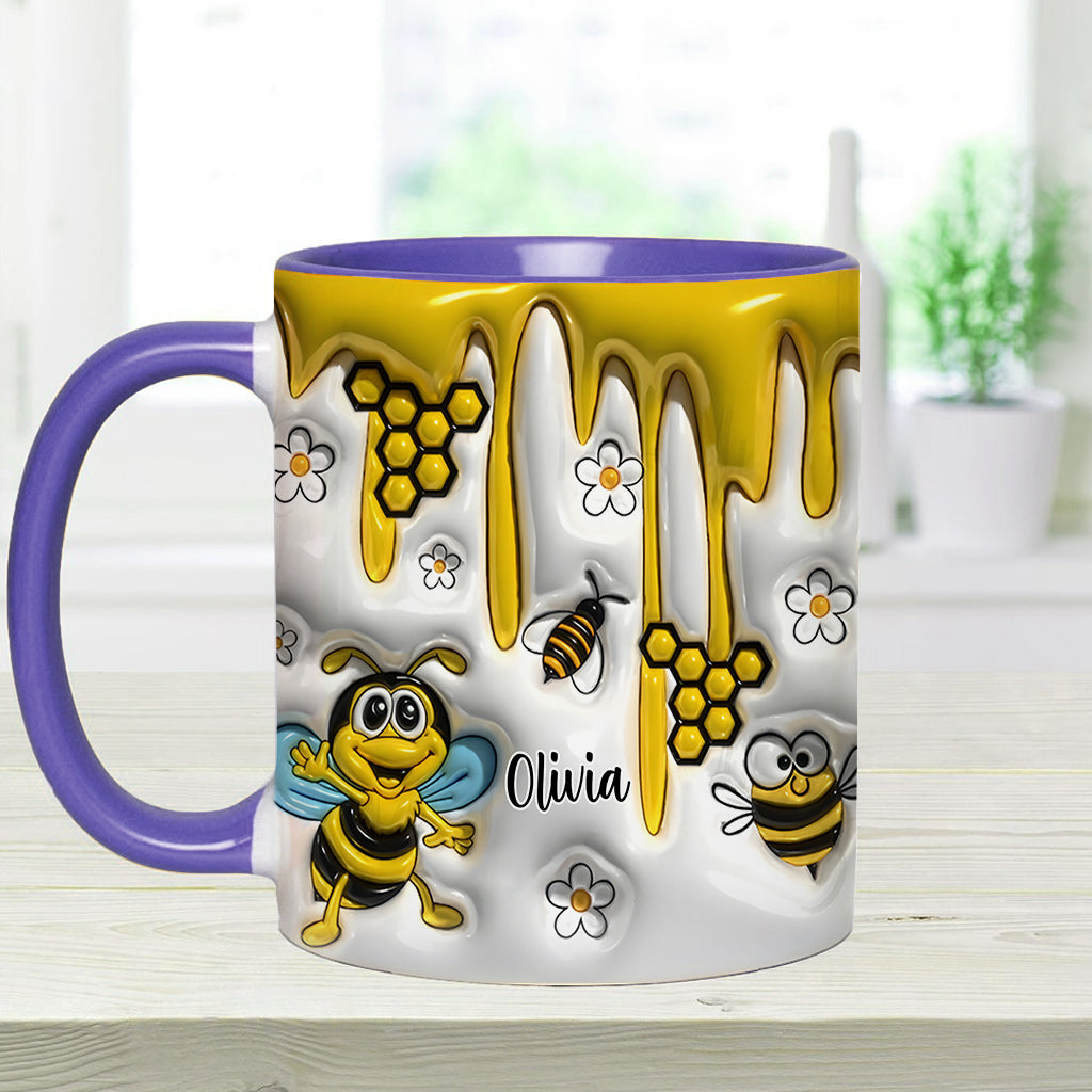 Cute Bees - Personalized Bee Accent Mug