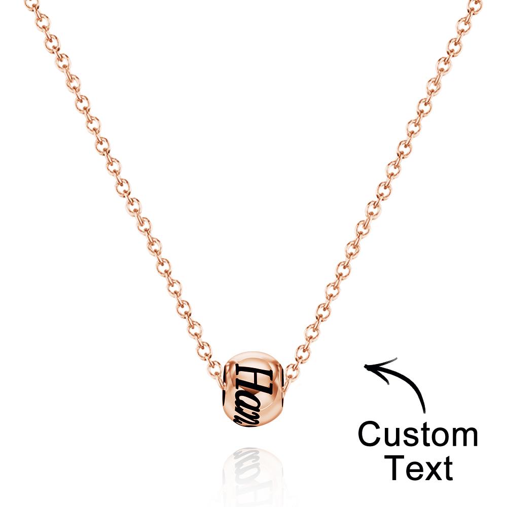Engraved Necklace Optional Bead Charm Optional Bead Charm - gift for who lost a loved one - Personalized Necklace