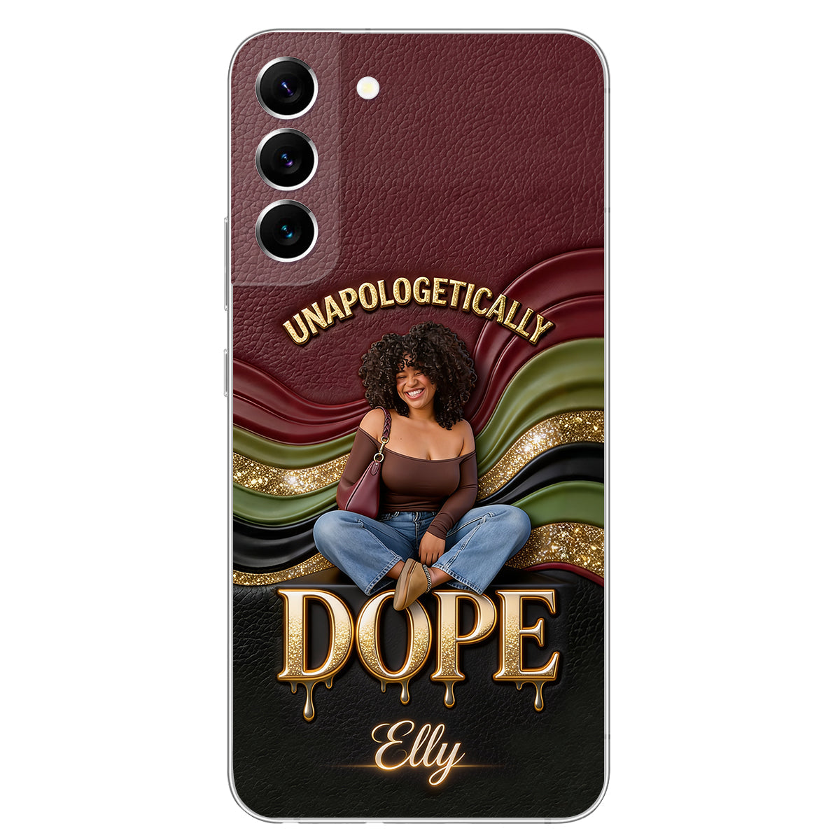 Happy Juneteeth, Black History, Black Pride - Personalized African American 3D Embossed Leather Phone Case
