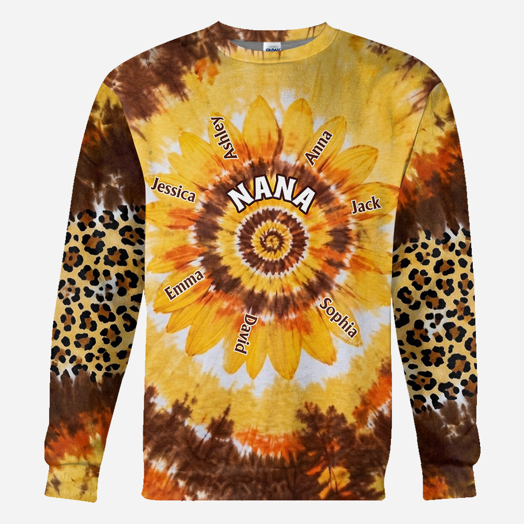 Grandms's Little Sunflower - Personalized Grandma All Over Shirt