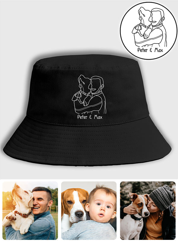 Custom Photo - Personalized Dog Embroidered Bucket Hat