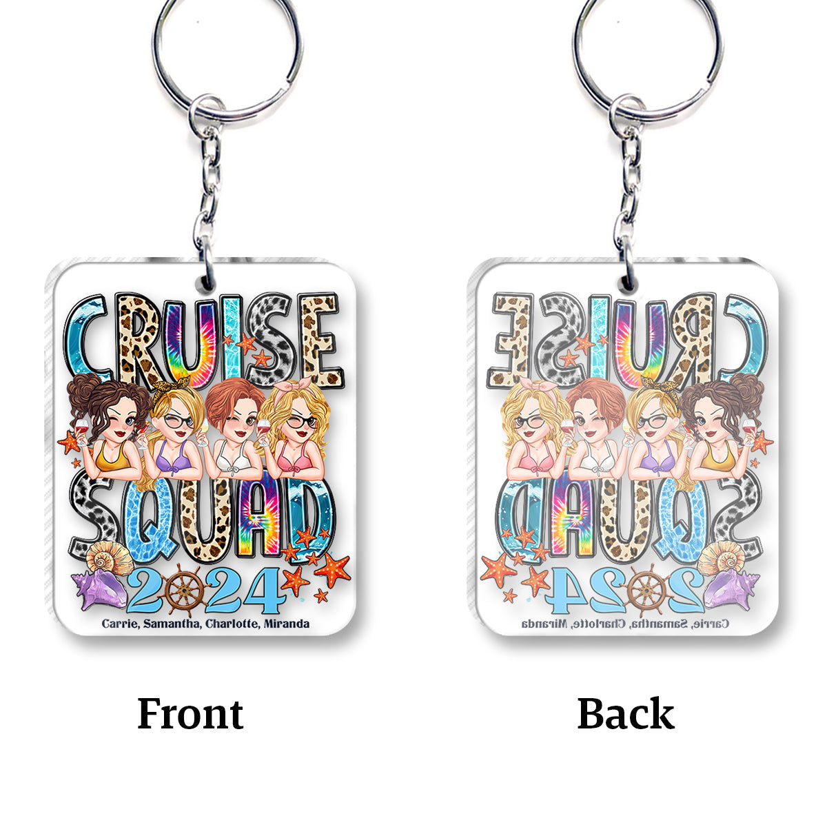 Cruise Squad 2024 - Personalized Cruising Custom Shaped Keychain