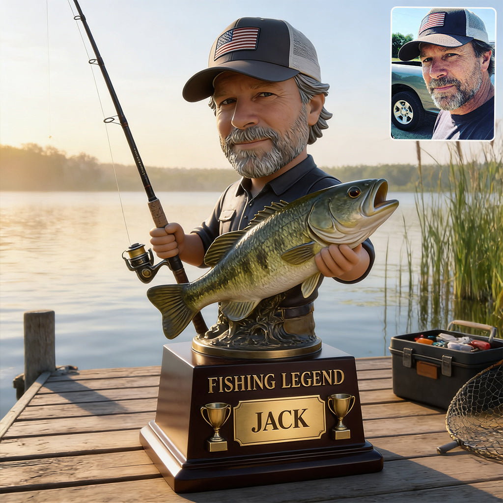 Fishing Legend - Personalized Fishing Custom Shaped Acrylic Plaque