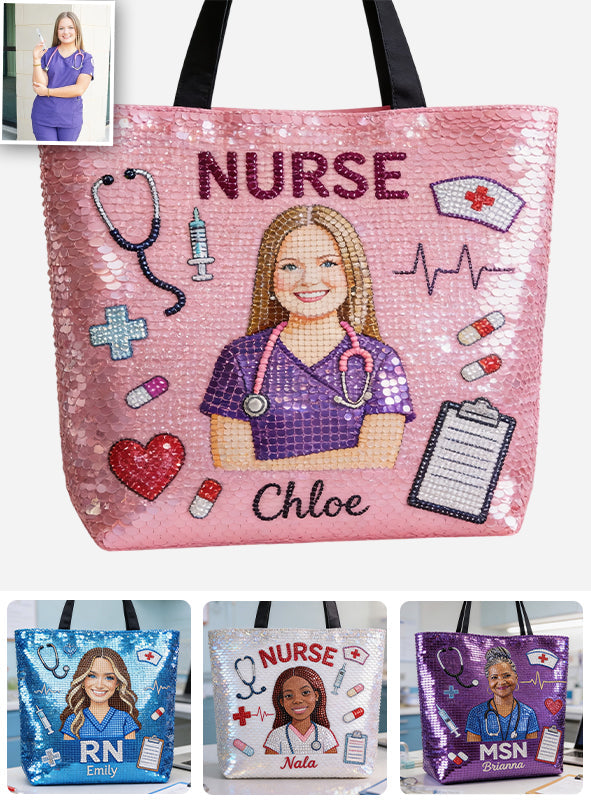 Beautiful Nurse - Personalized Nurse Tote Bag