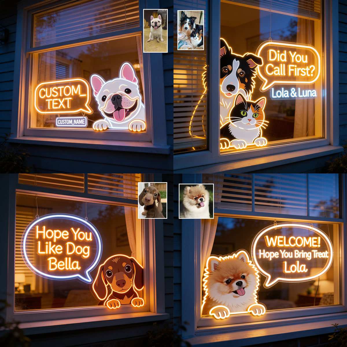 Custom Neon Light For Pet Owners - Personalized Dog Neon LED Light Sign