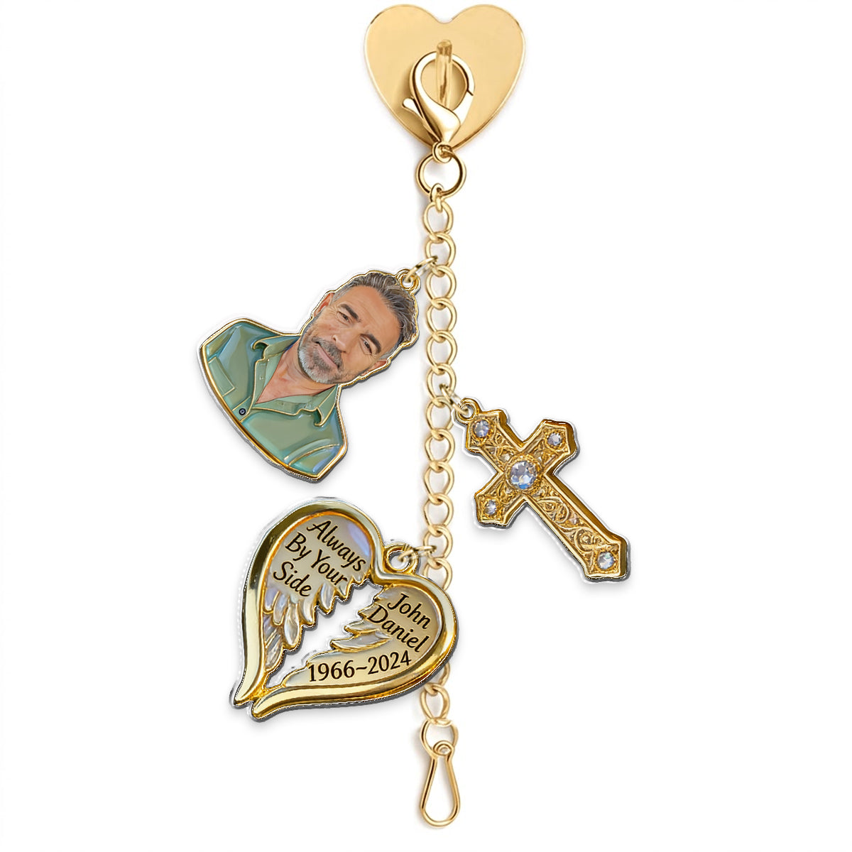 Always By Your Side - Personalized Memorial Dangling Charms