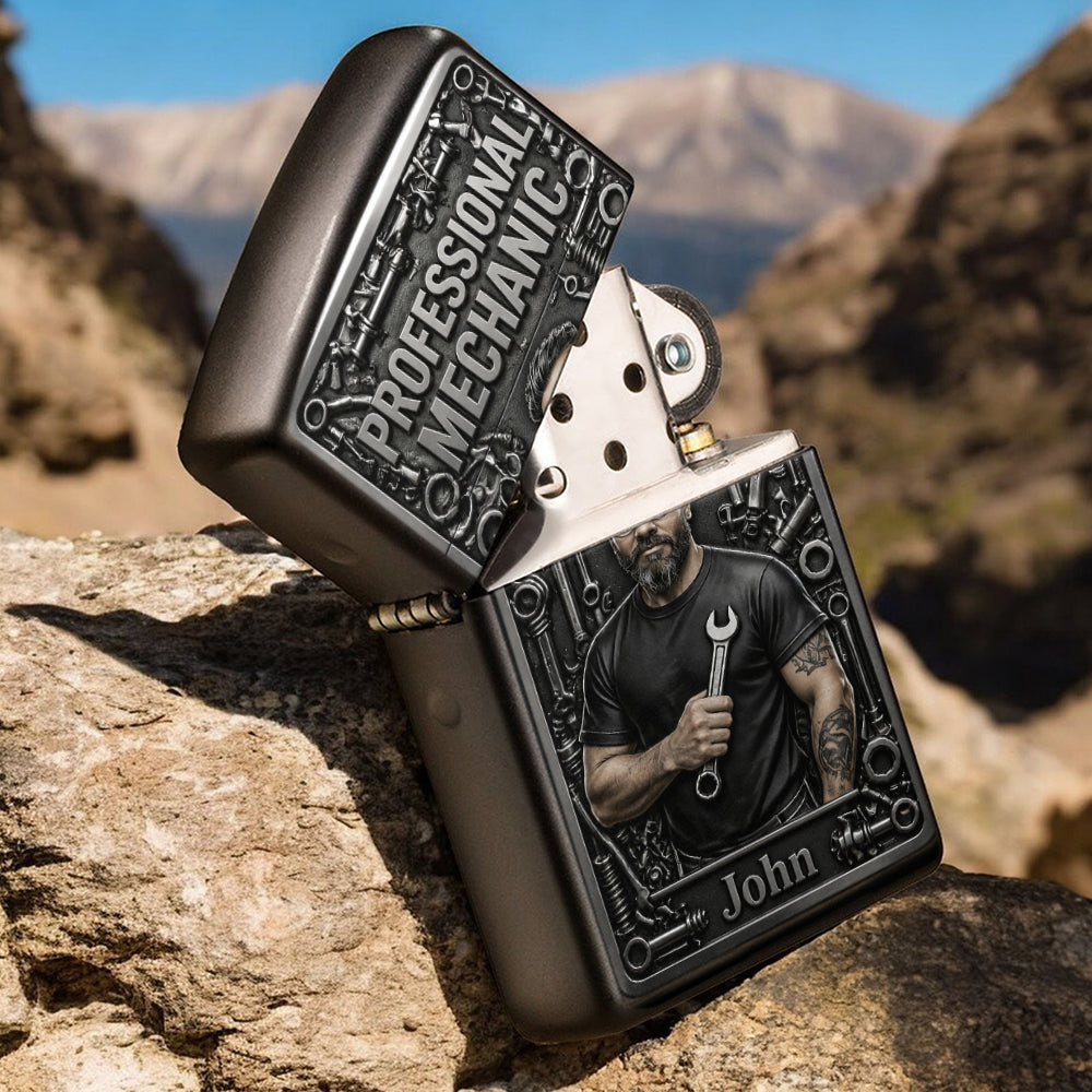 Garage Boss - Gift For Husband, For Father - Personalized Mechanic Lighter