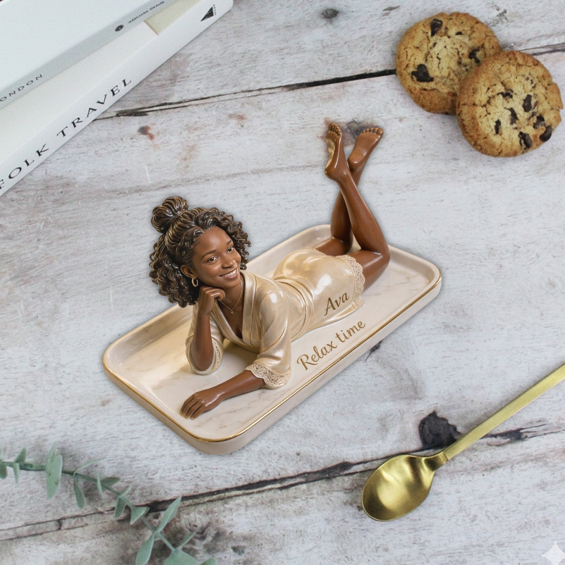 Hot Woman Bathroom Decor - Personalized Self Love Catch-All Tray