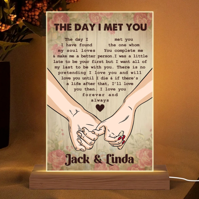 Couple Holding Hands Custom Vertical Poster – "Forever Love" Perfect Romantic Holiday Gift