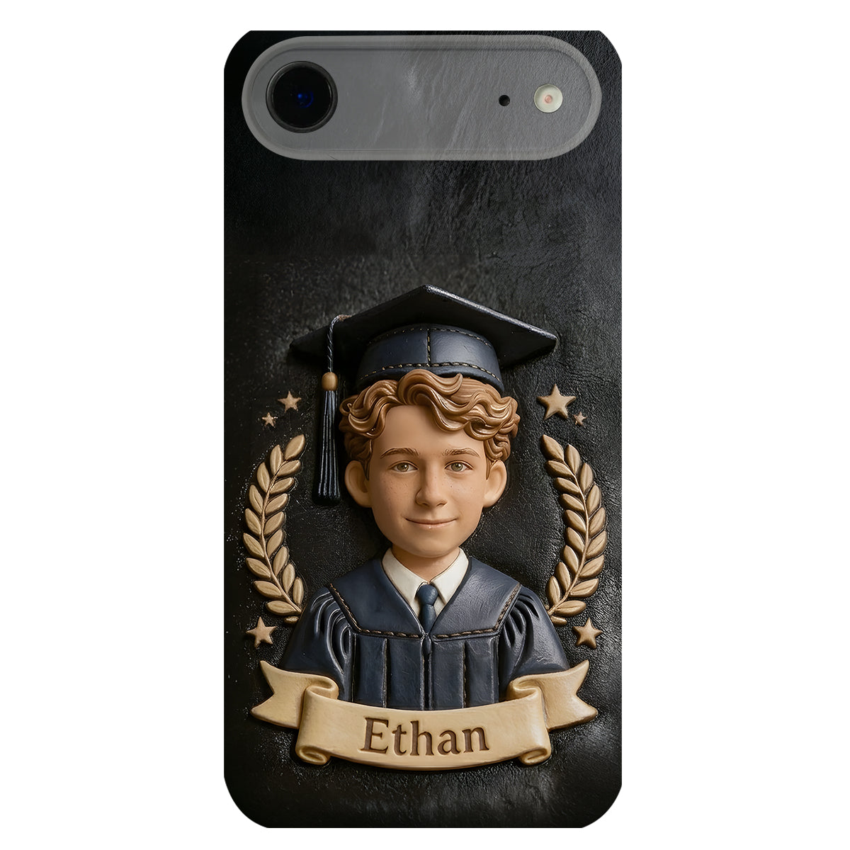 Graduation Gift - Personalized Graduation 3D Embossed Leather Phone Case