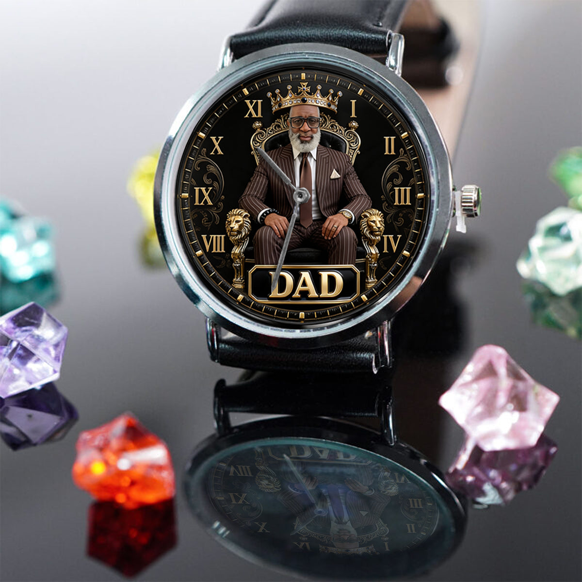 Custom Any Photo Gift For Dad/Grandpa/Uncle... - Personalized Father Hand Watch