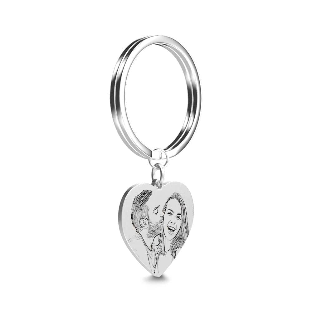 Custom Engraved Photo Calendar For Family, Couple, Besties - Personalized Keychain
