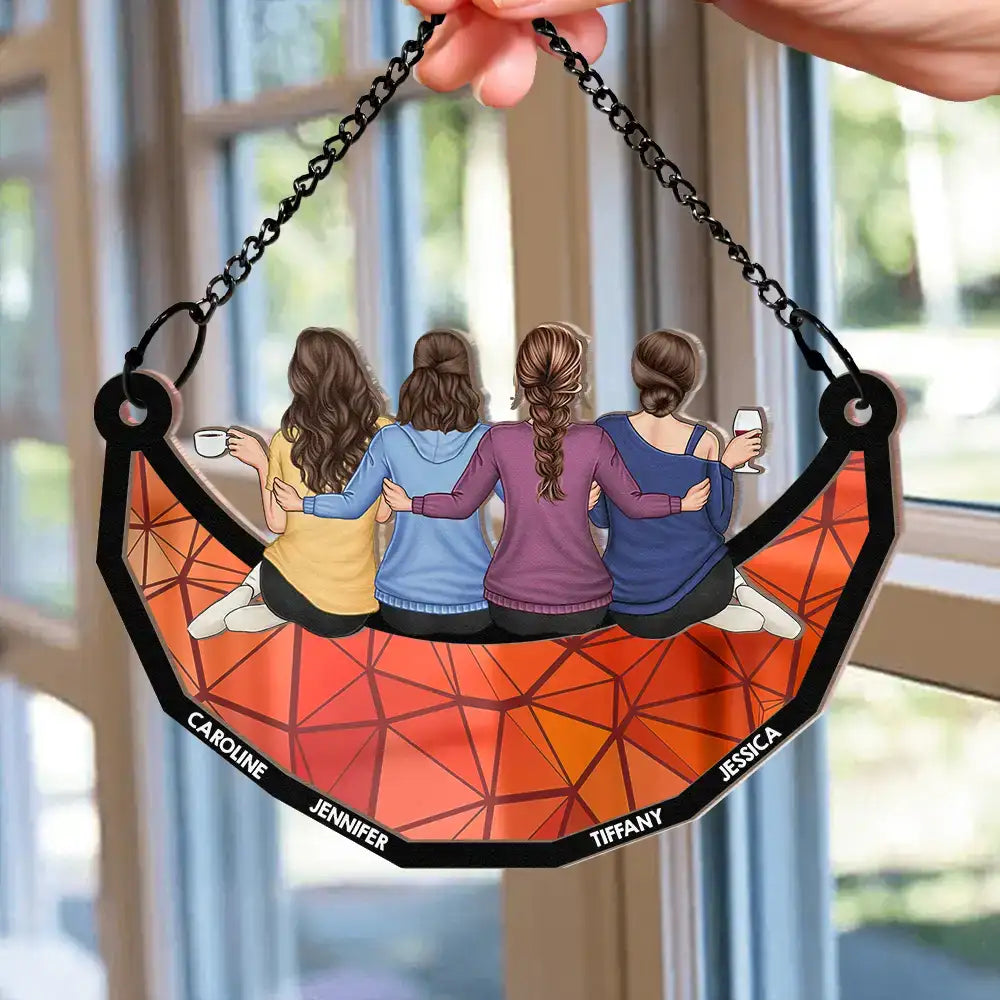 Sisters Forever Side By Side Heart To Heart Ornament – Thoughtful Personalized Gift for Sister or Friend