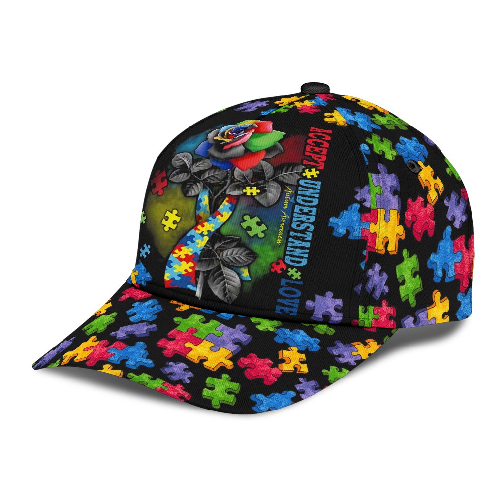 Gift For Autism Accept Understand Love Classic Cap - Autism Awareness Classic Cap 0921