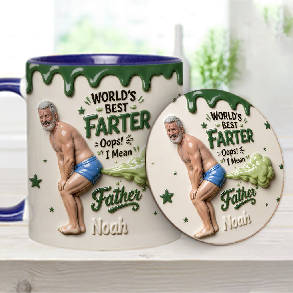 Best Farter Ever - Personalized Father Accent Mug & Coaster