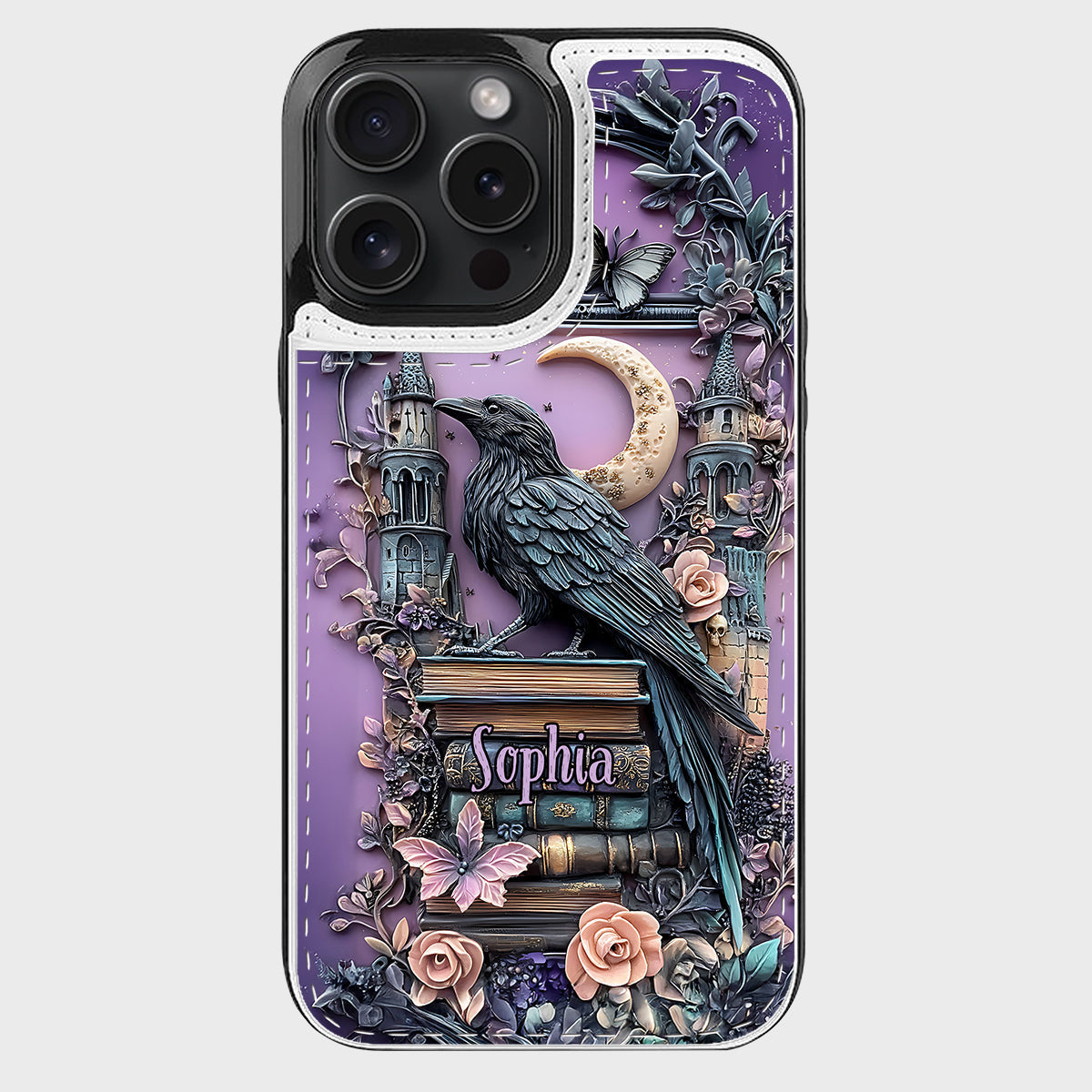 Dark Academia Book Reader - Personalized Book Foldable Wallet Phone Case