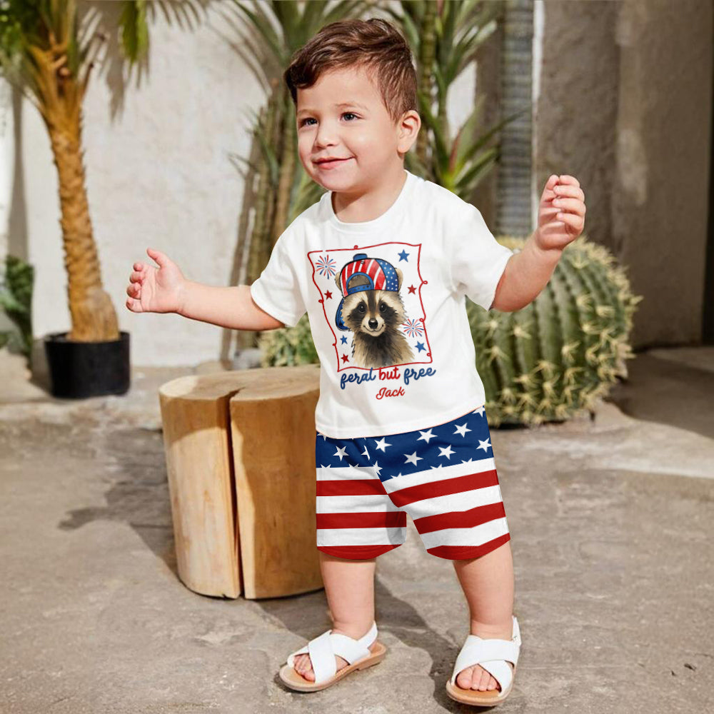 Feral But Free - Personalized Kid T-shirt & Shorts