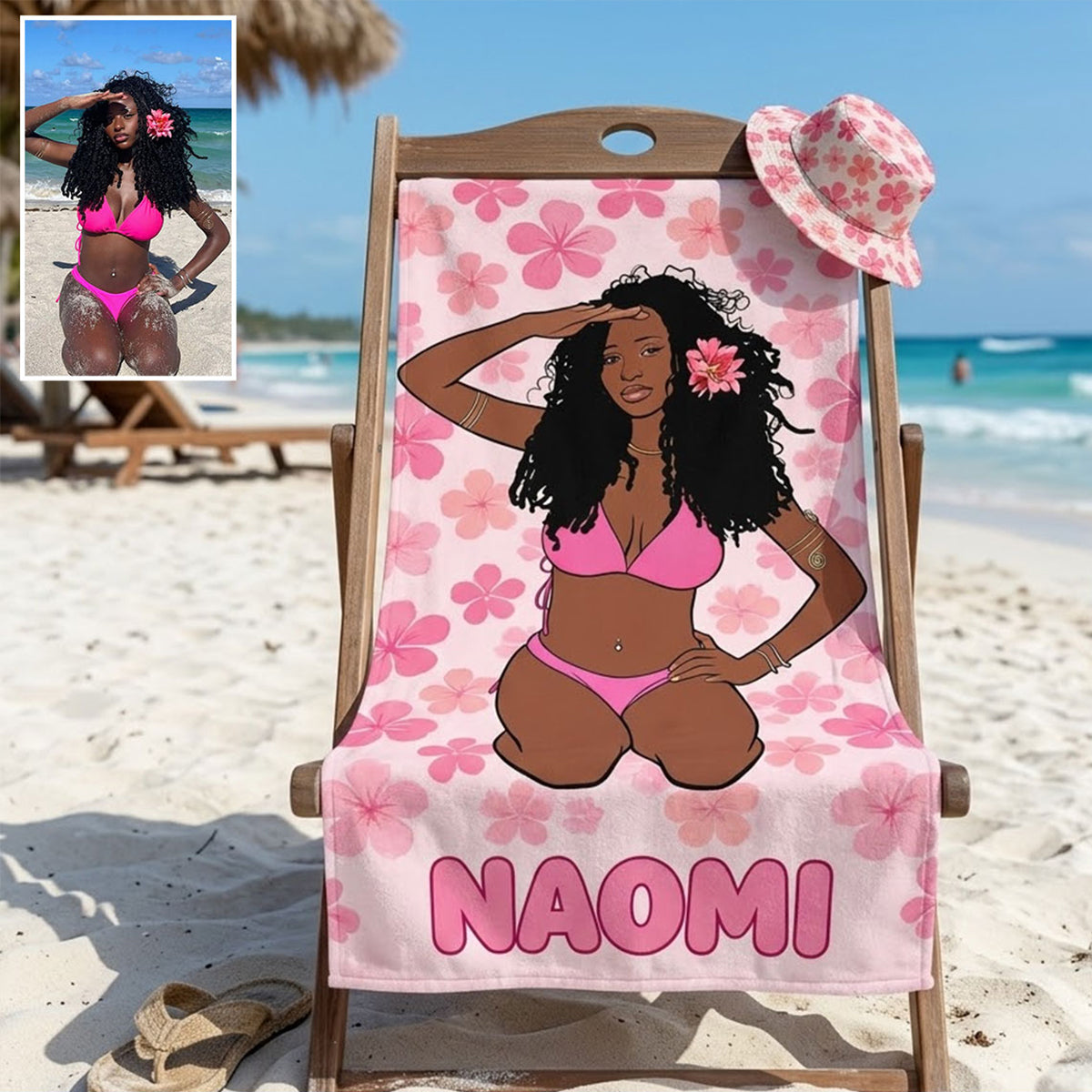 Custom Any Photo, Any Flower - Personalized Flower Lover Quick-dry Beach Towel/ Bath Towel