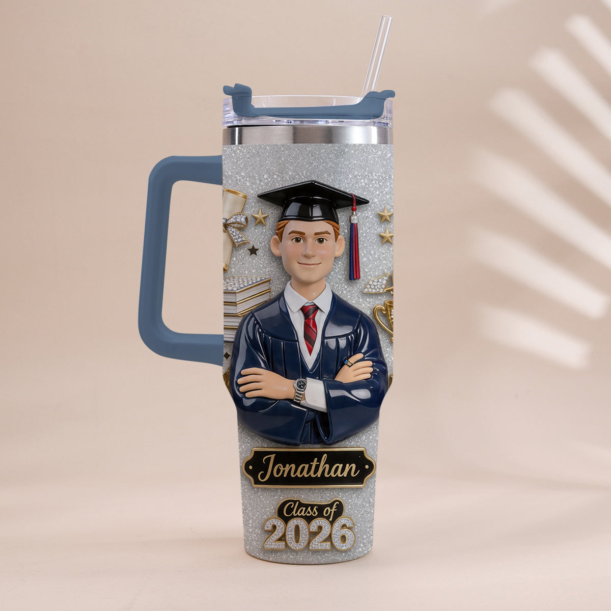 Graduation Girl - Personalized Graduation Tumbler With Handle