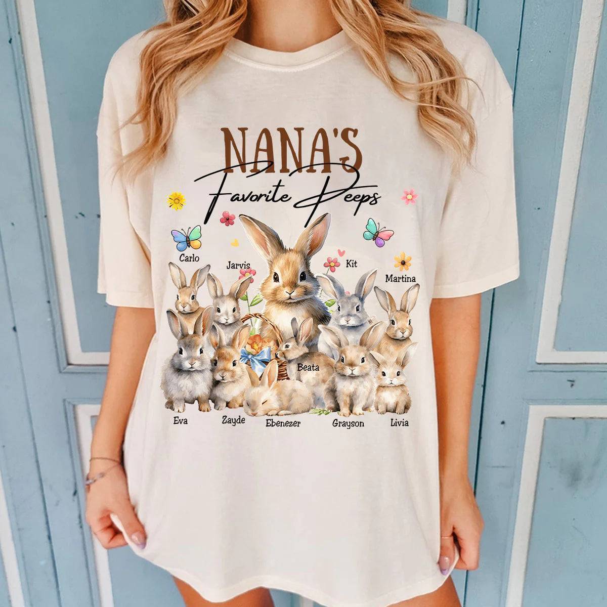 Grandma's Easter Bunny - Personalized Pure Cotton Tee - A Special Gift for Grandma's Favorite