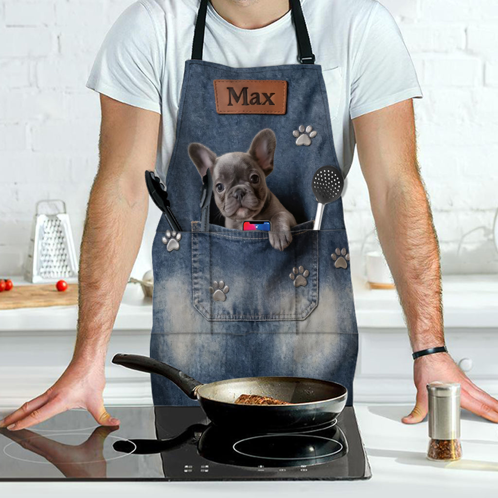 Any Photo Personalized Denim Dog Apron - Personalized Dog Apron With Pockets