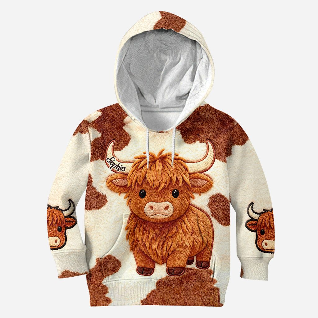 Cute Highland Cow - Personalized Highland Cow Hoodie and Leggings