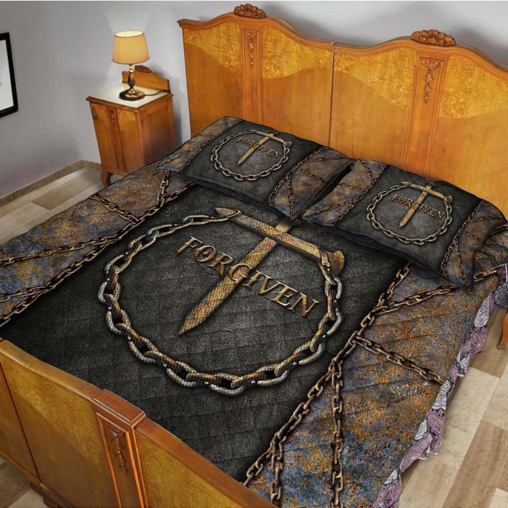 Forgiven - God 3D Pattern Print Quilt Bed Set