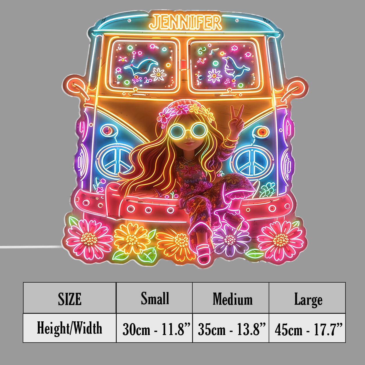 Hippie Souls - Personalized Hippie Neon LED Light Sign