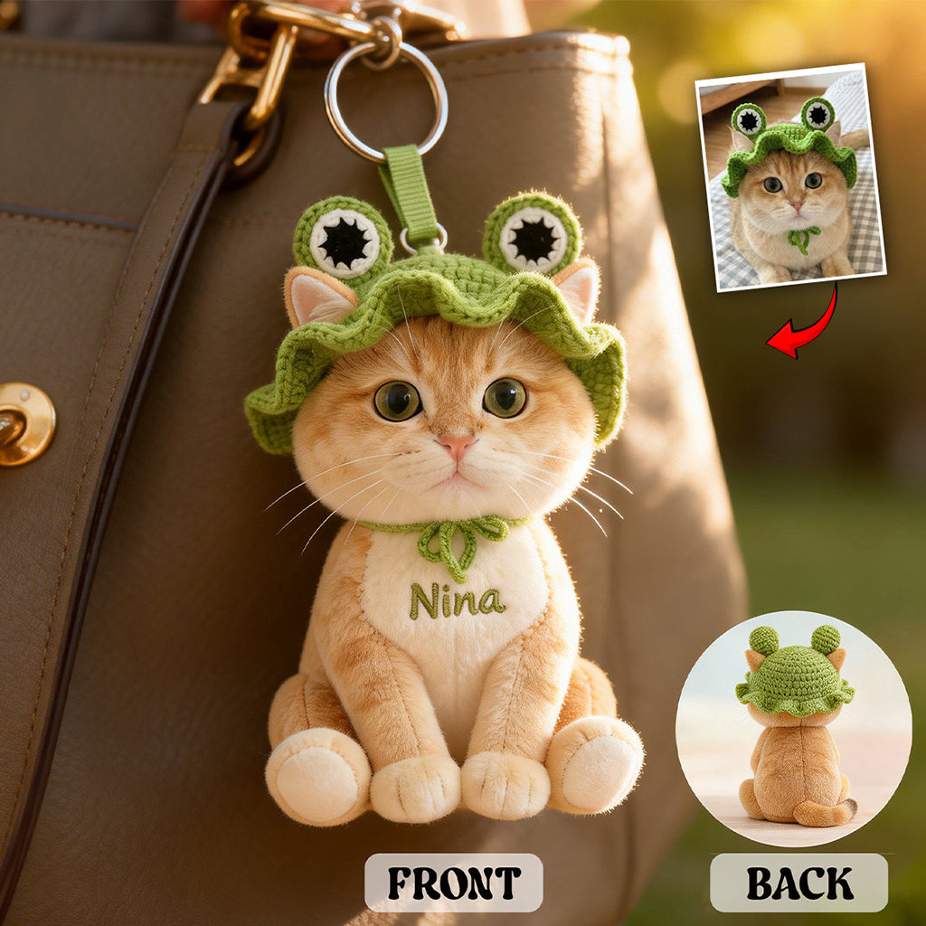 Always By My Side - Personalized Cat Plush Keychain