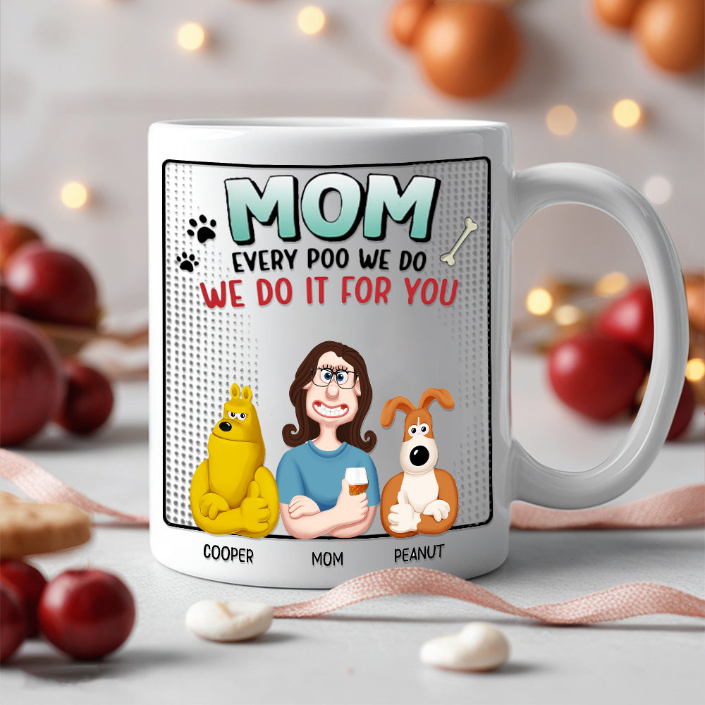 Personalized Ceramic Dog Mom Mug – Custom Gift Cup