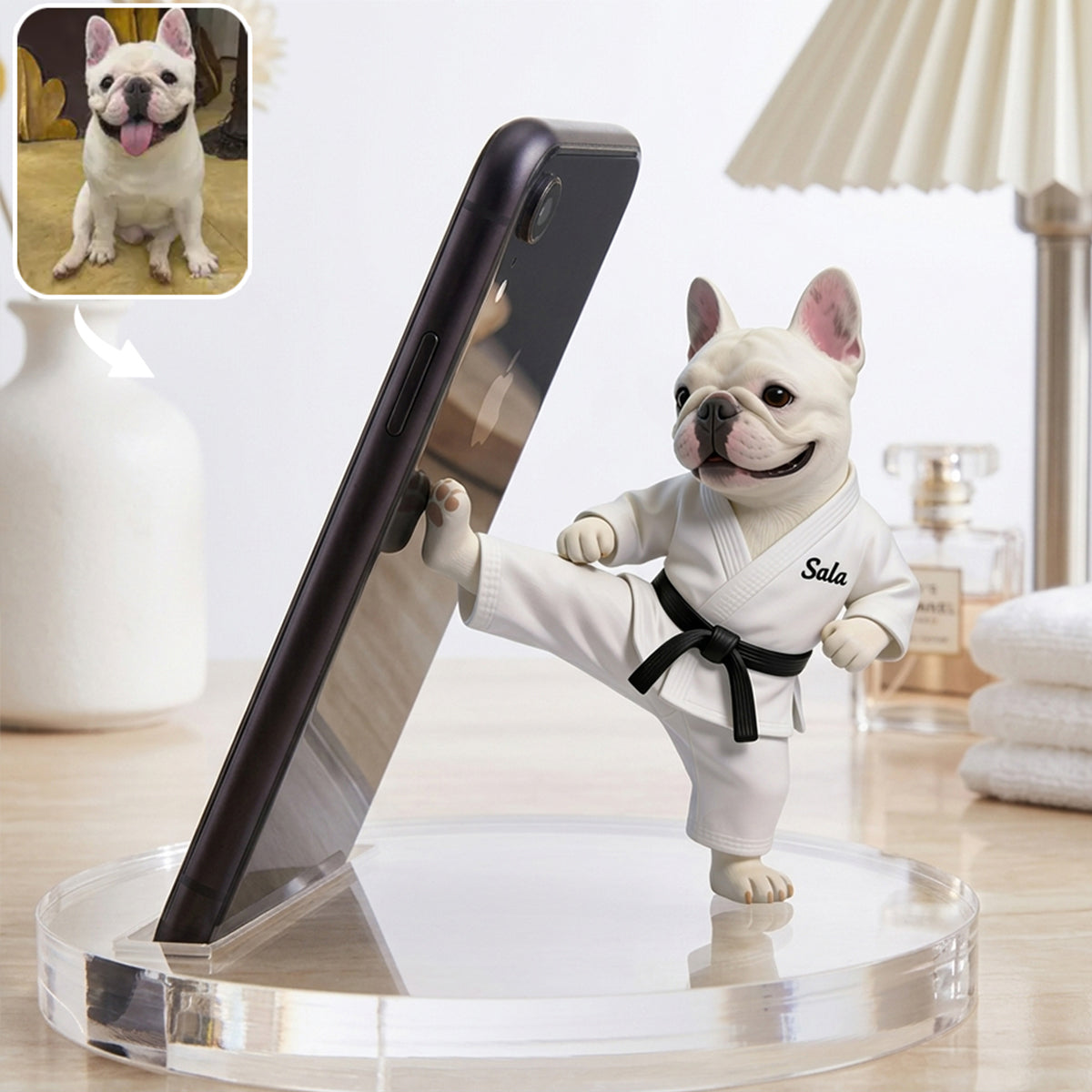 Gift For Pet Owner, Dog Dad, Dog Mom,... - Personalized Dog Phone/ Tablet Holder Stand