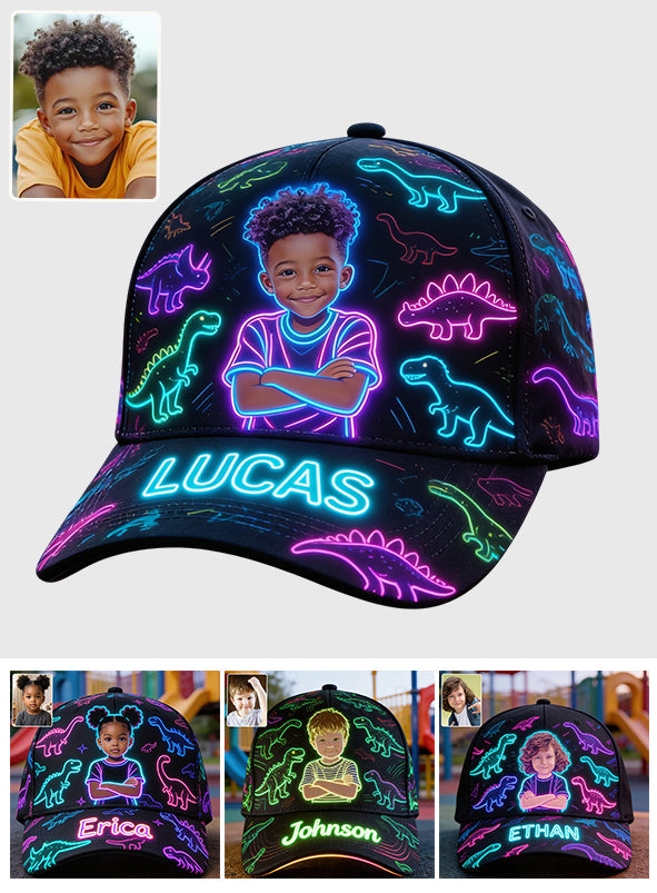 Dinosaur Pattern Custom From Photo - Personalized Kid Classic Cap