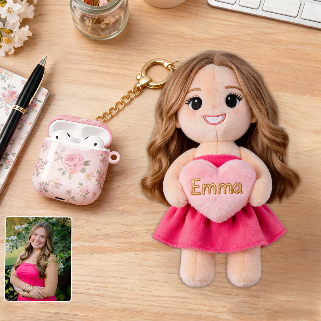 Custom Any Photo Unique Charm - Personalized Self Love Plush Keychain