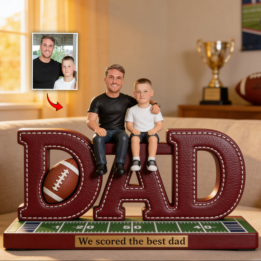 Football Dad, Father Gift Idea - Personalized Football Custom Shaped Acrylic Plaque