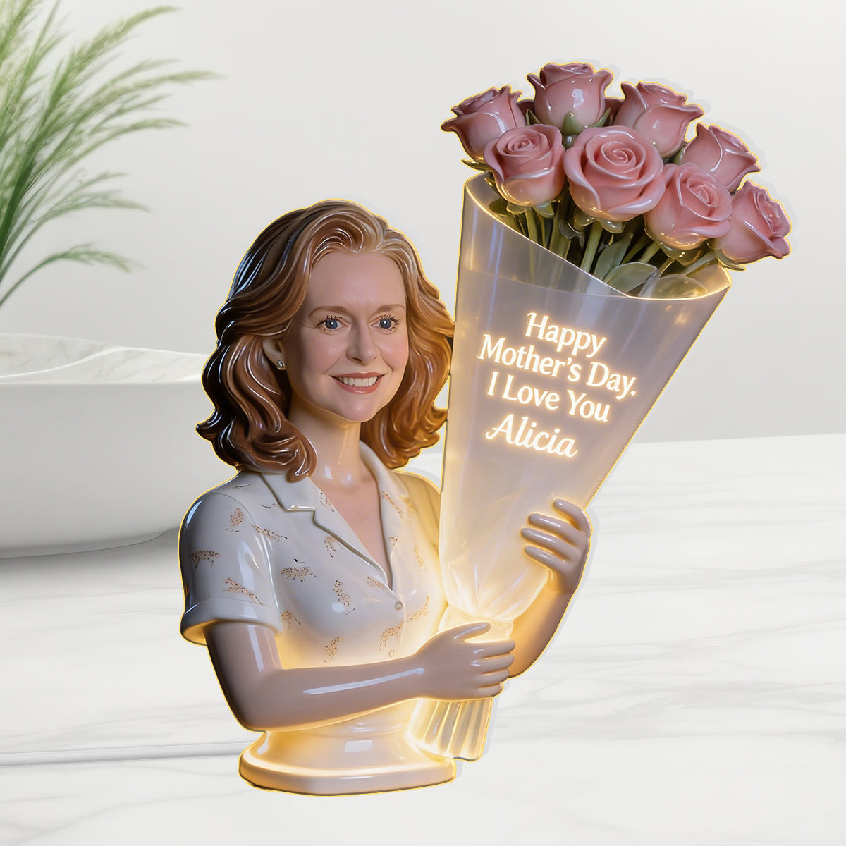 Happy Mother's Day - Personalized Mother Acrylic LED Night Light