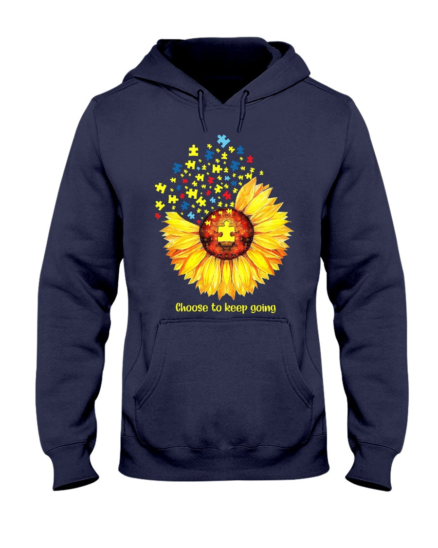 Autism Choose To Keep Going - Autism Awareness T-shirt and Hoodie 0921