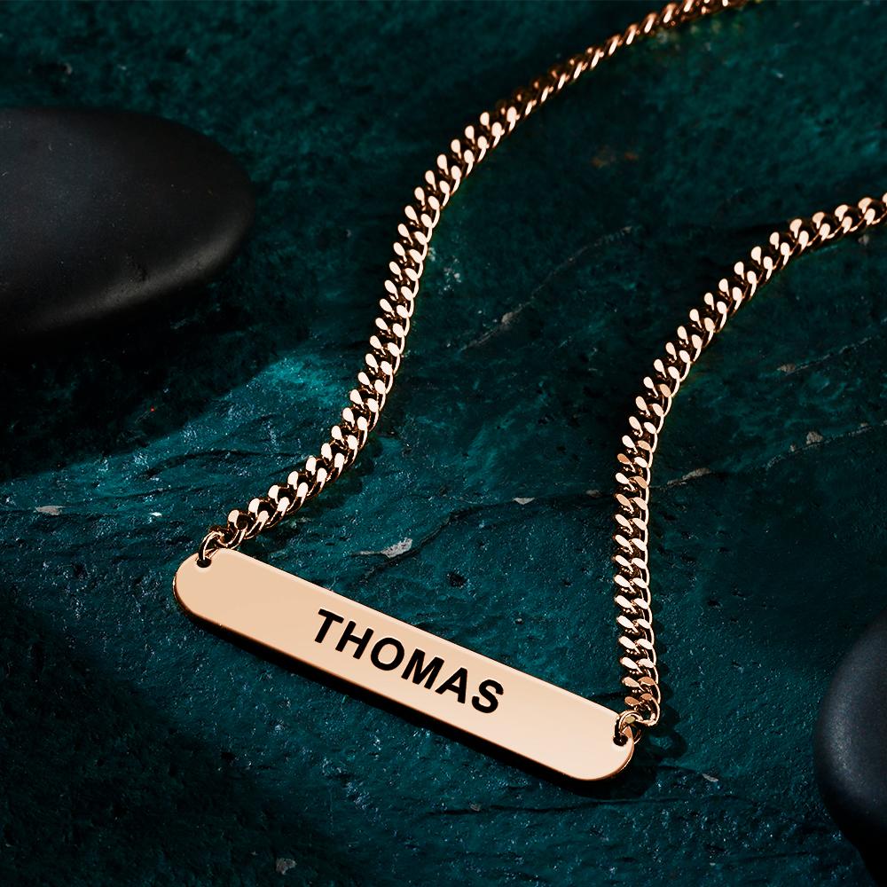 Any Name/ Text/... - Personalized Bar Necklace