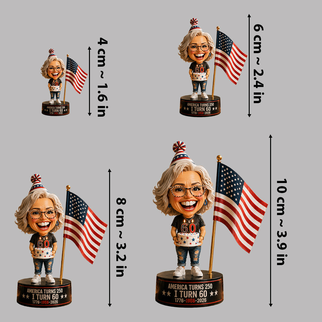 America Turns 250, Birthday Gift Idea - Personalized Birthday Premium 3D Figurine