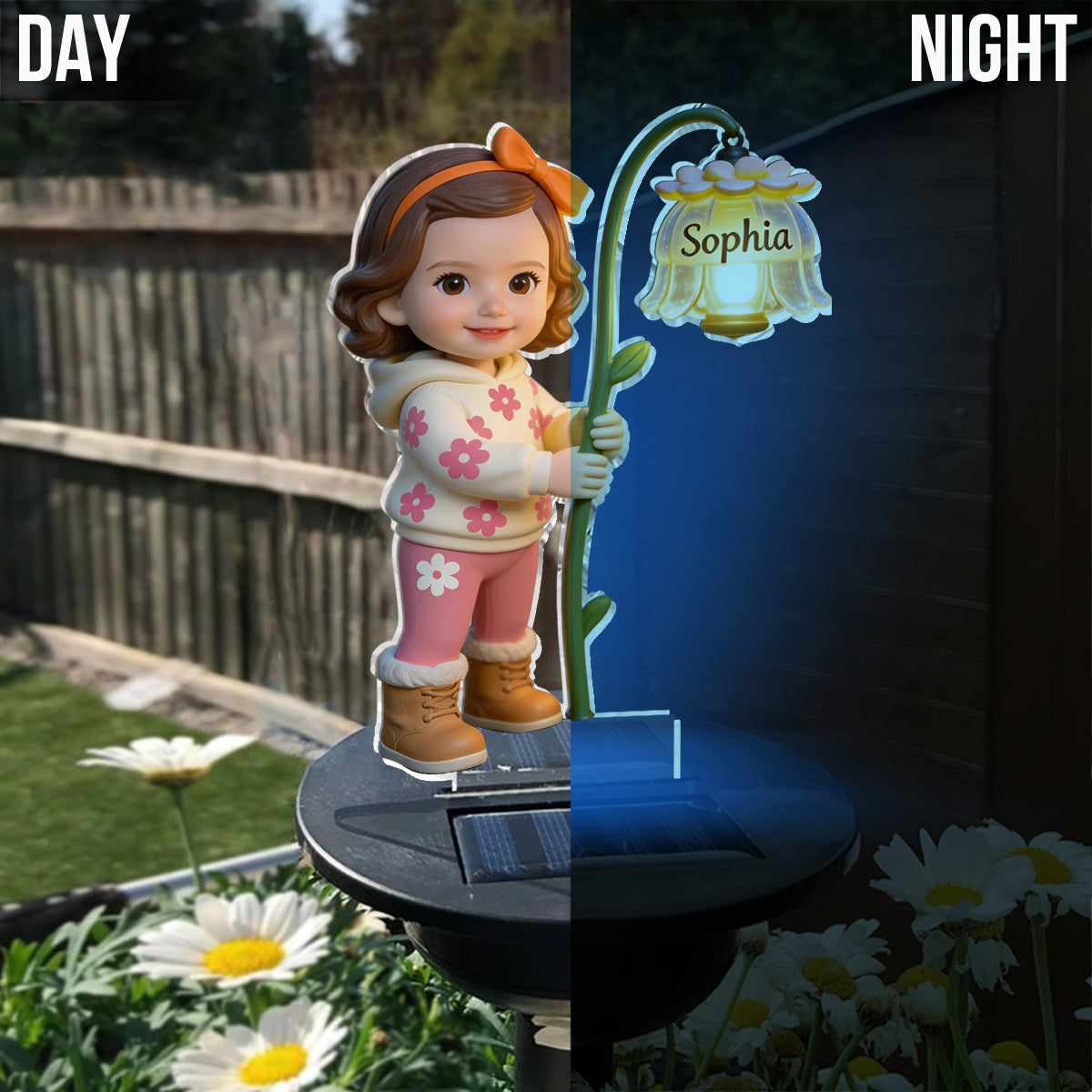 Grandma's Garden - Personalized Grandma Garden Solar Light