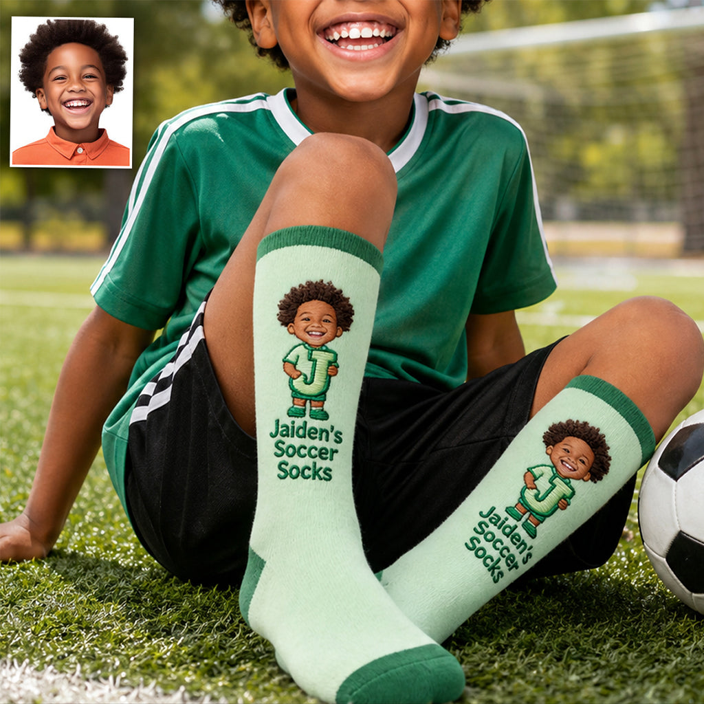 Any Photo Lucky Day Socks - Personalized Kid Socks