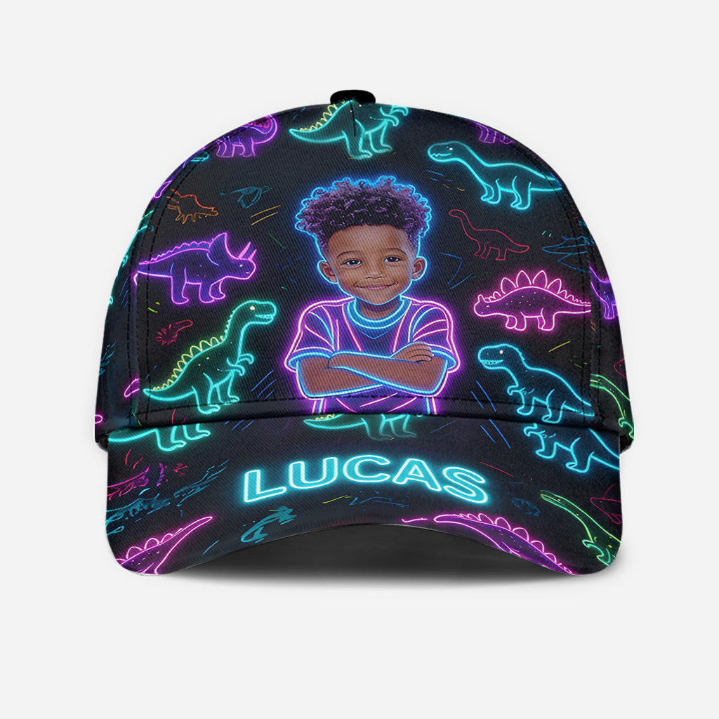 Dinosaur Pattern Custom From Photo - Personalized Kid Classic Cap